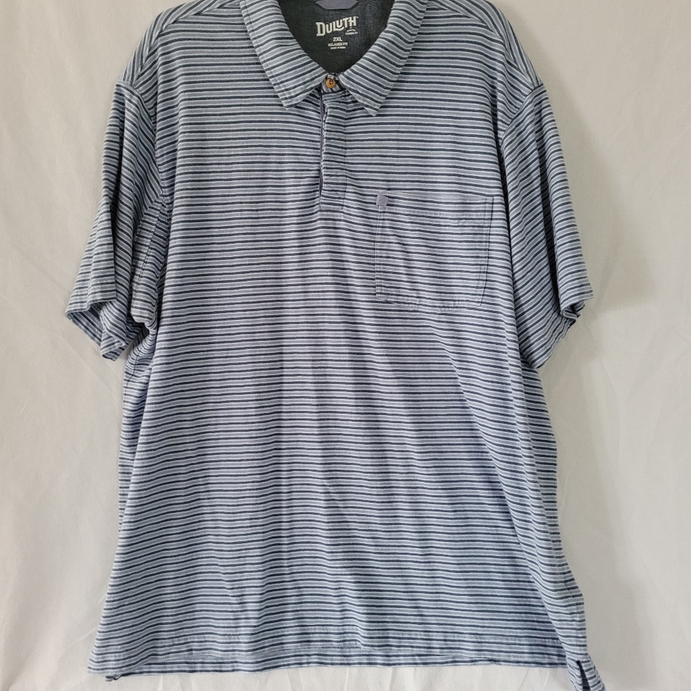 Duluth Men's Blue Striped Shirt